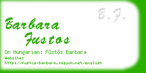 barbara fustos business card