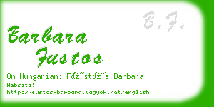barbara fustos business card